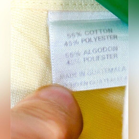 Perry Ellis Men’s 16.5 33 Pale Butter Yellow Long Sleeved Casual Button Up Shirt - Picture 7 of 7